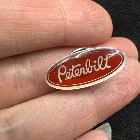 Peterbilt Truck Advertising Logo Lapel PinBack - Picture 3 of 6